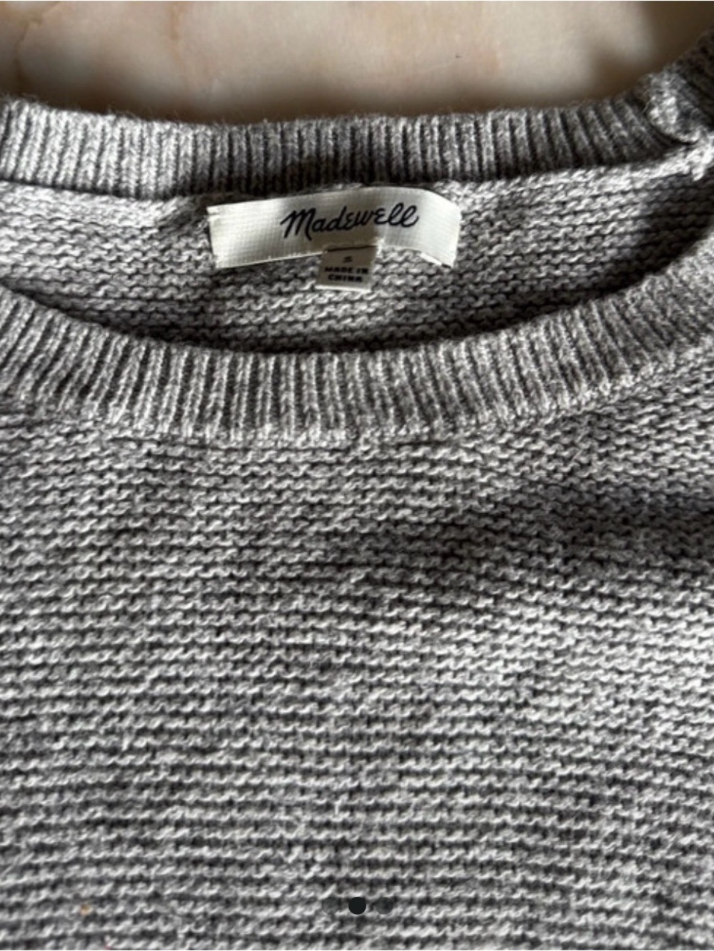 Madewell Women's Crewneck Sweater in Light Heather Gray